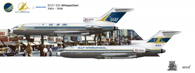 Gulf Air Lines > Gulf International B727-100