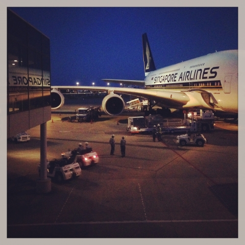 Singapore Airlines A380 at NRT