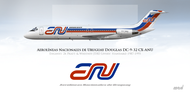 ANU - Aerolíneas Nacionales de Uruguay Livery DC-9