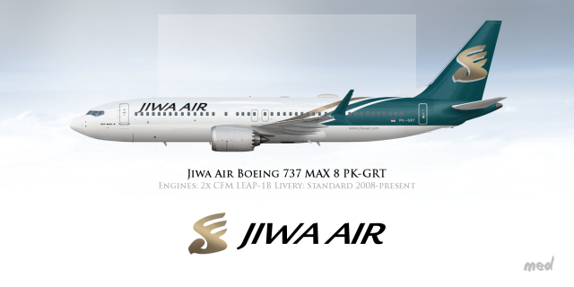 Jiwa Air Livery Boeing 737 MAX