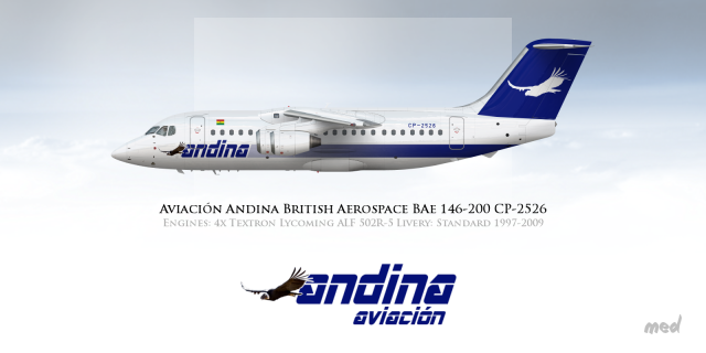 Aviación Andina Livery BAe 146