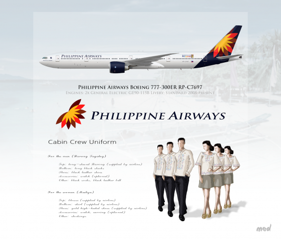 Philippine Airways Poster 777 Uniform