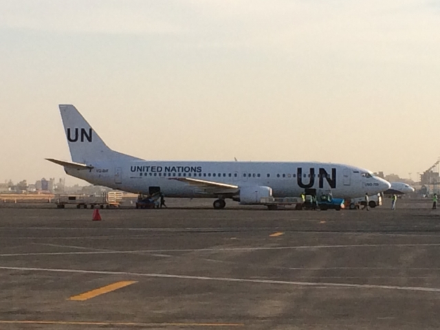 UN 737 at KRT