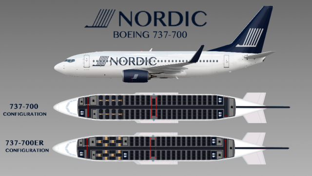 NORDIC 737-700 AND 737-700ER CONFIGURATION