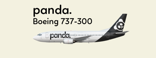 panda. Boeing 737-300