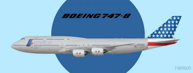 American Airways Boeing 747-8 N748AA "Everett"