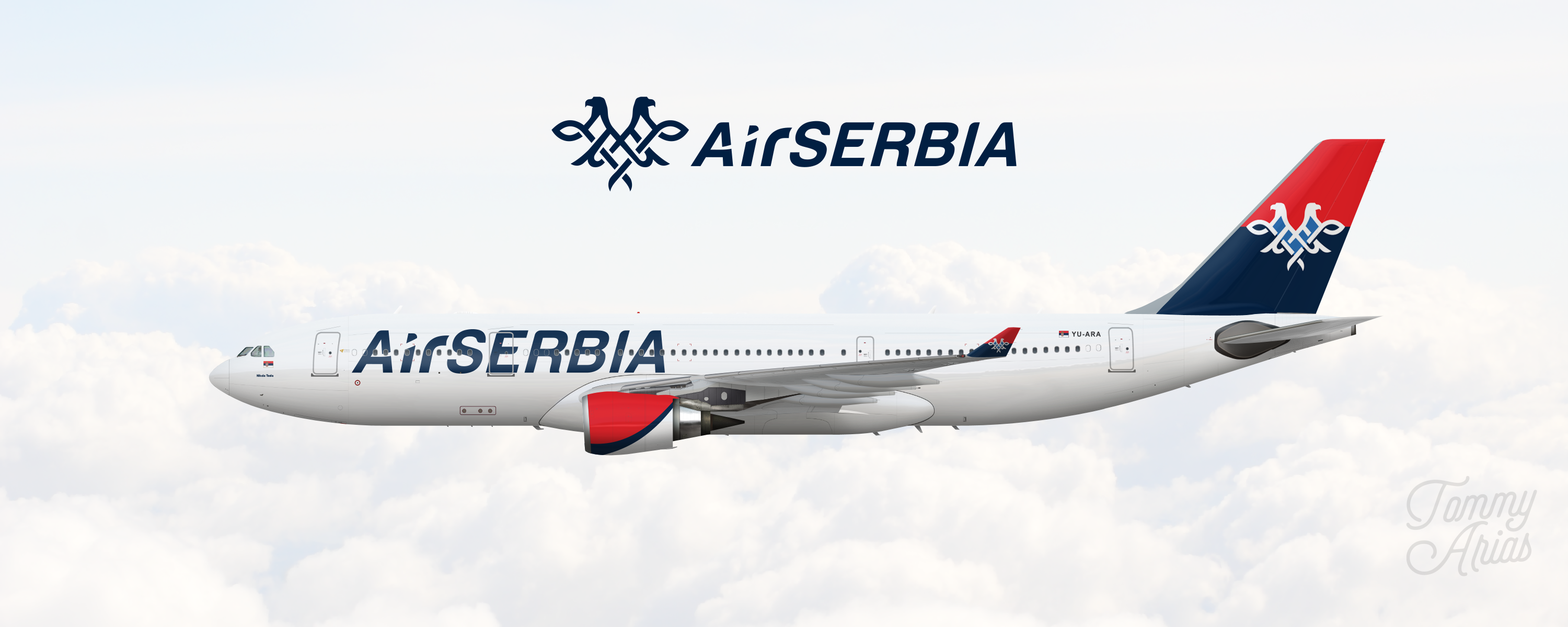 Карта полетов air serbia