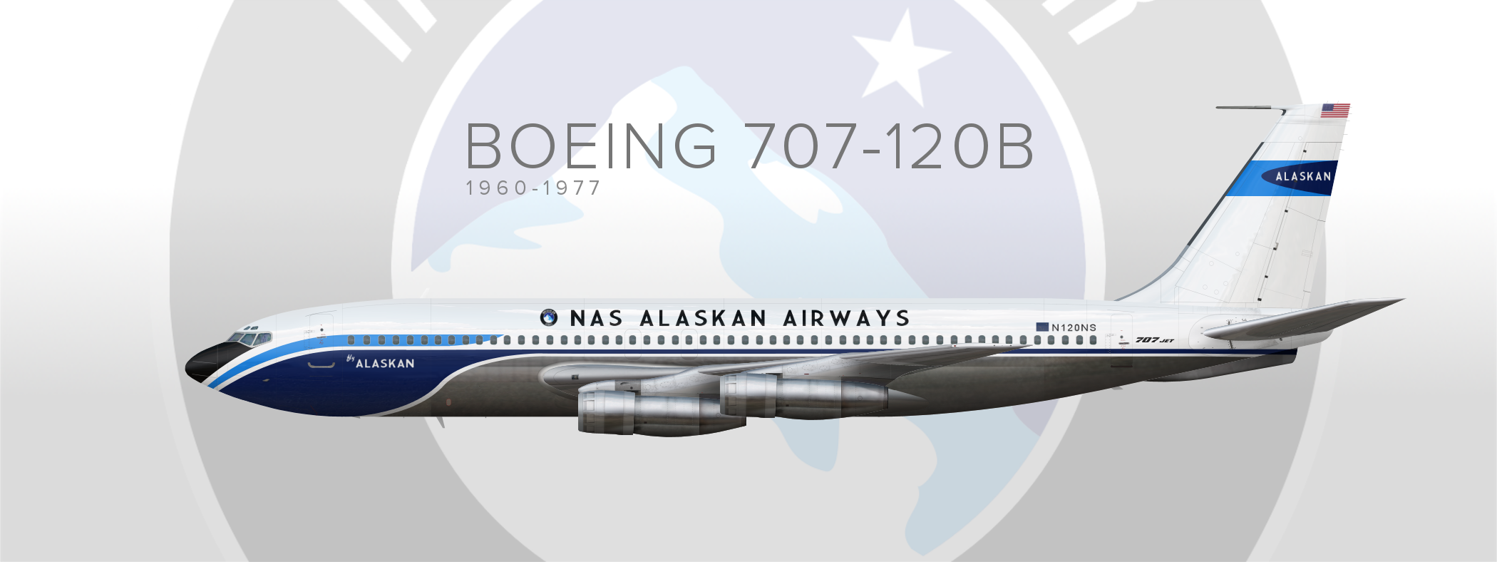 Boeing 707 схема салона