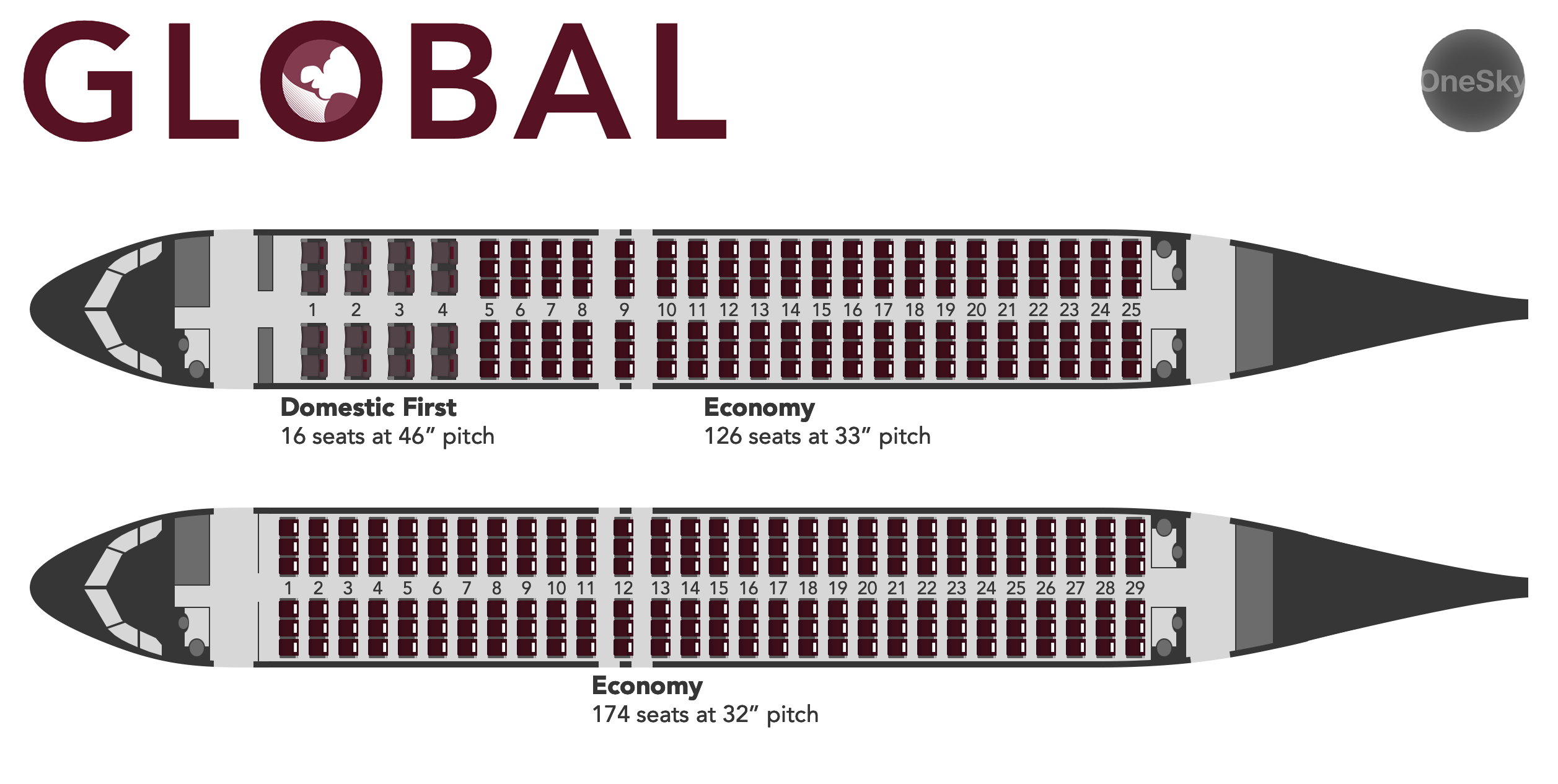 A320 Seatmaps 2007 - Global Group - Gallery - Airline Empires.